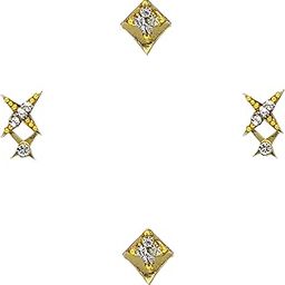 Handcrafted Gold Finish Nose Studs Stick Ons Self Adhesive Non Piercing Nose Studs (Nosestud021)-picture-9