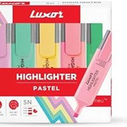 MADHAVI STATIONERS Luxor Pastel Highlighter Assorted Set of 5-10