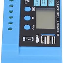 Ubersweet® Solar Charge Controller, Solar Battery Regulator Wide Application Durable PWM Control for Home (10A)-16