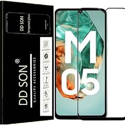 DD SON Tempered Glass Screen Protector Compatible for Samsung Galaxy M05 / A05 / F05 (11D) with Edge to Edge Coverage and Easy Installation kit,Black-30