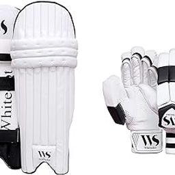 Whitedot Combo Spade Batting Gloves with Teal Batting Pad White and Black (Boys/Small, Left)-image-26