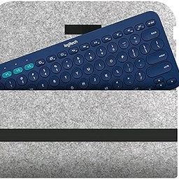 GREENSHEEP Felt Laptops Keyboard Sleeve Case for Logitech K380 Bluetooth Multi-Device Wireless Keyboard, Travel Pouch for Office (Keyboard Not Included) - Grey-59
