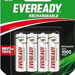 Eveready AA Rechargeable Battery | 1000 Series | Pack of 4 | Durable & Cost Effective | Low Discharge Mechanism | Ideal for High Drain Devices | 1.2V | India’s No.1 Battery Brand-image-20