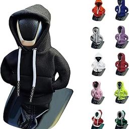 AAKICHI Gear Shift Hoodie, Universal Shift Knob Cover, 4.7 Inch Car Shifter Funny Sweater Hoodie for Gearshift, Automotive Interior Accessories (Black), polyester-image-89