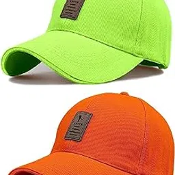 SELLORIA Brand Soft Cotton Adjustable Unisex Cap Quick Drying Sun Hat Protection for Men and Women (Freesize) Baseball Caps (Pack of 2)-picture-9