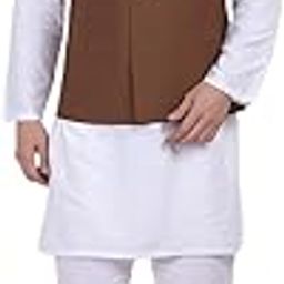 Men's Linen Silk Festive/Casual Regular Fit Sleeveless Salvatore Vest Coat-image-40