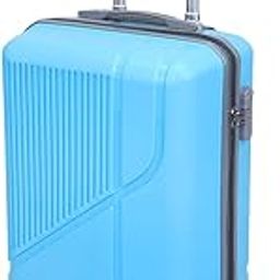 Cabin Luggage 55cm Small Trolley Bag | 8 Spinner Wheels | Polypropylene PP Material | Lightweight | Unbreakable Hard Shell | Digit Combination Lock | Organised Interior | Blue Grey-image-16