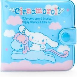 Original Vinyl Kids Wallet Snap Closure Card Bag with Kanji LOVE Sticker Original Pink Cinnnamoroll-49