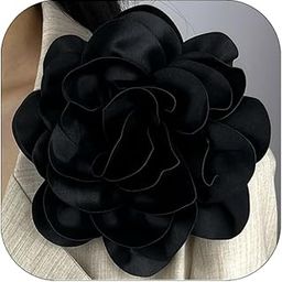 19mm Extra Large Rose Flower Brooches Lapel Pins Dainty Satin Fabric Brooches Big Camellia Flower Brooch Pin for Women Wedding Part Dance Clothes Accessories Jewelry-image-51