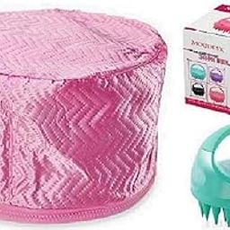 ZUNBELLA Hair Spa Cap Steamer Thermal Head Cap Treatment with Beauty Steamer Nourishing Heating Cap, Spa Cap For Hair, Spa Cap Steamer And Hair Scalp Massager Shampoo Brush (MULTI)-image-77