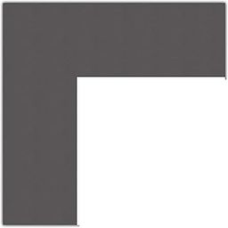 8x20 Cinder / Charcoal Custom Mat for Picture Frame with 4x16 opening size (Mat Only, Frame NOT Included)-image-2