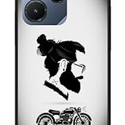 NDCOM for Infinix Hot 30i Back Cover Infinix Hot 30 i Back Cover | Stylish Protection Infinix Hot 30i Cover | Beard Bike Boy Printed Metal Case-picture-16
