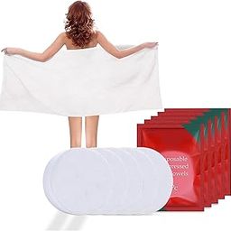 GLUN® Compressed Tablet Towel, Tissues Big Disposable Towel, Pure Cotton Compressed, Portable, Travel Facial Towel Pack of 5-image-75