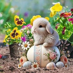 ATORSE Easters Rabbits Egg Yard Stake 2D Decorative Bunny Garden Sign for Yard-image-28