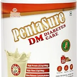 Pentasure DM Diabetes Care Nutrition Drink To Help Manage Blood Sugar Levels| Vanilla Flavor| 400 Gram | 4 Proteins| High Fiber & Zero Maltodextrin-picture-38