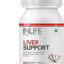 INLIFE Liver Support Supplement with Ayurvedic Herbs | Tamalaki, Citraka, Rajamasha, Kasanai, Kakamachi | Supports Healthy Liver Function for Men & Women - 60 Vegetarian Capsules-64