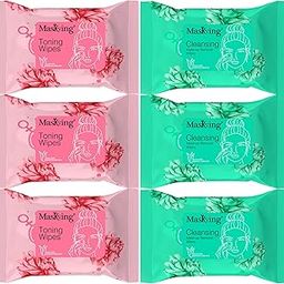 Tonning and Cleansing- Makeup remover Wet wipes for Face | Infused with Aloe vera and Vita-E | Multi combo pack of 6 | 10 pulls in each pack-image-83
