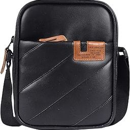 Pleat Faux-Leather Messenger Sling Bag (Black) (MSGPLEAT00101)-image-50