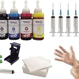 KOSH Refill Ink for DeskJet 2331 Multi-Function Color Printer Compatible with Cartridge 805/803/680/678/818/802/901/703/704/46/21/22/27/28/56/57 Multi-Color Ink with Syringe & Section Tools-image-73