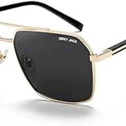 Square Polarized Sunglasses Metal Frame and Double Bridge Design UV400 Protection Eyewear 2034-image-17