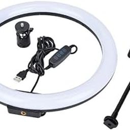 12 Inch LED Ring Light USB 12W with Ball Head Phone Clip for Makeup Live Stream and YouTube Video Productionl, Ring LED Lamp-image-27
