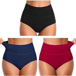 Women's Cotton Tummy Control Shaper or Slimming Panty Pack of 3 (L) Assorted Color-picture-21