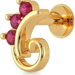Yellow Gold Nose Pin for Women 22 k | 22k BIS Hallmark (916) Nose Stud for Women and Girls with Piercing-image-64