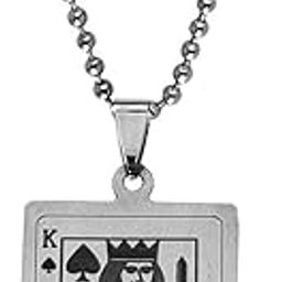 Ace Of Spades Logo Born to Loss Live to win Black And Silver Stainless Steel Pendant Necklace Chain For Men And Women LSPn2225-image-21