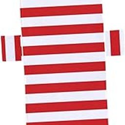 MERISHOPP Stripe Beach Chair Cover Women with Pocket for Vacation Swimming Pool Travel Red White-15