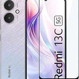 CEDO Tempered Glass for Redmi 13C (5G) / 13C (4G) / POCO M6 (5G) | Screen Protector Full HD Quality Tempered Glass Anti-Scratch Edge to Edge Coverage with Easy Installation Kit (Black)-0