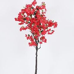 Home Bloom Artificial Bougainvillea Flowers Plants with Pot for Interior Decor/Home Decor/Office Decor (multicolour-81)-image-4