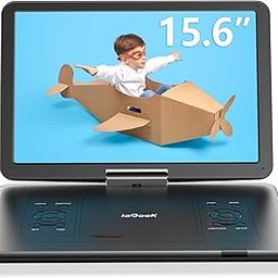 ieGeek 17.5" Portable DVD Player with 15.6" Swivel HD Large Screen, 6 Hrs 5000mAH Rechargeable Battery, High Volume Speaker, Support USB/SD Card/Sync TV, Car Charger, Remote Control, Region-Free-image-39