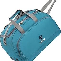 Duffle Wheeler Bag for Travel 2 Wheel Luggage Bag Travel Bag with Adjustable Handle Polyester Lightweight Luggage Travel Duffel Bag for Men & Women (Navy Blue)-image-49