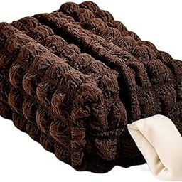 ATORSE Facial Tissue Box Cover Reusable Plush Lightweight for Desks Car Tables Browm-picture-16