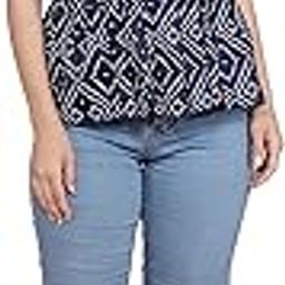 SAVY SHOPPER5 Women's Cotton Printed Sleeveless Short Flared Anarkali Kurti-image-9