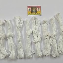 Madurai Products Punool, Janeu, Sacred Thread, Janivaara, Poita, Lagun Yajnopavita, Yonya (White) - 10 Pieces-0