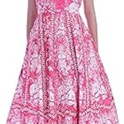 Women’s Fit and Flare Cotton Ethnic Jaipuri Mandala Print Maternity Long Gown Middi Dress (Free Size__Upto 44XL HATHIKUMWAT-RN13_) Rani-image-53