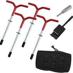 LOOM TREE® 4 Pieces Ice Anchor Drill Adapter Practical Ground Nails Ice Fishing Anchors with Socket | Fishing | Fishing Equipment | Ice Fishing Accessories-image-25