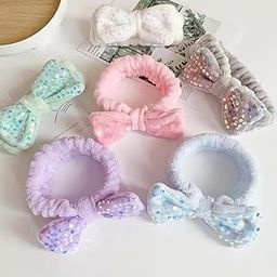 Bow Multicolor Design Headwraps Bathing Hairhoop Headwrap for Women/Bow Wide Headband Elastic Spa Hair Bands Elastic Hair Ties/Bow Hair Scrunchies Fabric Miss Shampoo Twine(Multicolor)-image-9