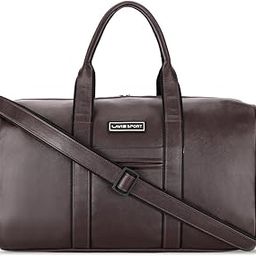 Captain Leatherette 25 Cms Unisex Weekender Duffle Bag | Stylish & Spacious Duffle Bag | Duffle Bag for Gym, Sports, Training,Brown-image-47