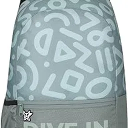 arctic fox Stencil Sea Spray School Backpack for Boys and Girls-picture-0