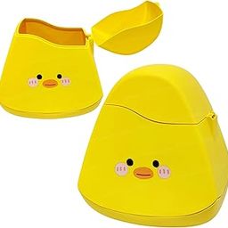FunBlast Table Dustbin Desktop Bin, Cartoon Trash Can with Swing Top Lid, Portable Dustbin, Mini Waste Disposal Bin for Car Office Desk and Home Use (Yellow)-image-66