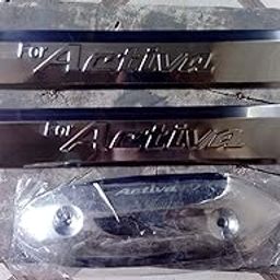 Yash Enterprises Decorative Chrome Accessories Side Plate Set of 2 + Chrome Silencer Guard for - Activa 3G - 4G - 5G-image-66