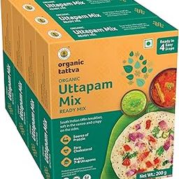 Organic Tattva, Organic Instant Ready Mix Uttapam, 800 gram | with Benefits of Sunflower Oil and Fenugreek | Source of Protein and No Zero Cholesterol | 200 gram Each-image-62