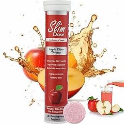 (Weight Loss) Kyosen Apple Cider Vinegar Effervescent Tablet for weight loss I with vitamin B6 & B12 | 40 tablets | 100% vegan | No added Sugar |Easy to carry & consume- 2 Pack Bottle-24