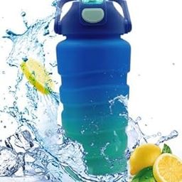 Helimix Collapsible Silicone Water Bottle for Travel, 550ml Leakproof Foldable Sports Bottle with Handle – BPA-Free, Lightweight & Reusable for Hiking, Gym, Cycling, Camping, Kids & Outdoor Adventures-image-71