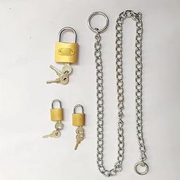 Generic Steel Chain Lock with 1 Chain Lock and 2 Small Bag Locks (2 feet Chain)-picture-33