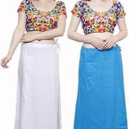 Cotton Petticoats for Saree, 7 Parts, Combo Pack of 2 (Free Size)-image-74