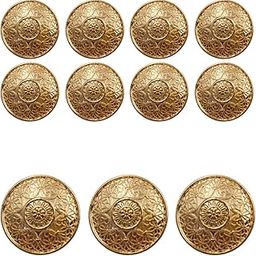Ani Accessories Metal Golden Vintage Shank Button for Coat Blazer Suit, Sherwani and Indian Dresses Sports Coat and Bandhgala,Double Breast (8 pcs Small 3 pcs Long)-image-12