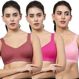 Black, Rust, Skin Non Padded Seamless Sports Bra-image-0